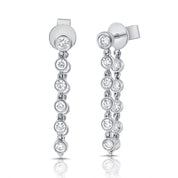 Bezel Diamond Draped Studs