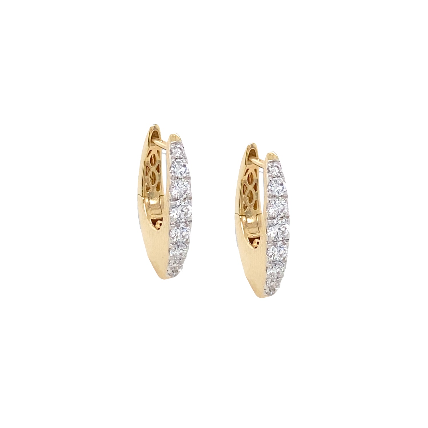 Freya Diamond Huggie Earrings - Diamonds - The EarStylist by Jo Nayor