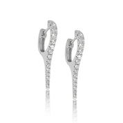 Mid Diamond Stiletto Huggies - Diamond Earrings - The Ear Stylist