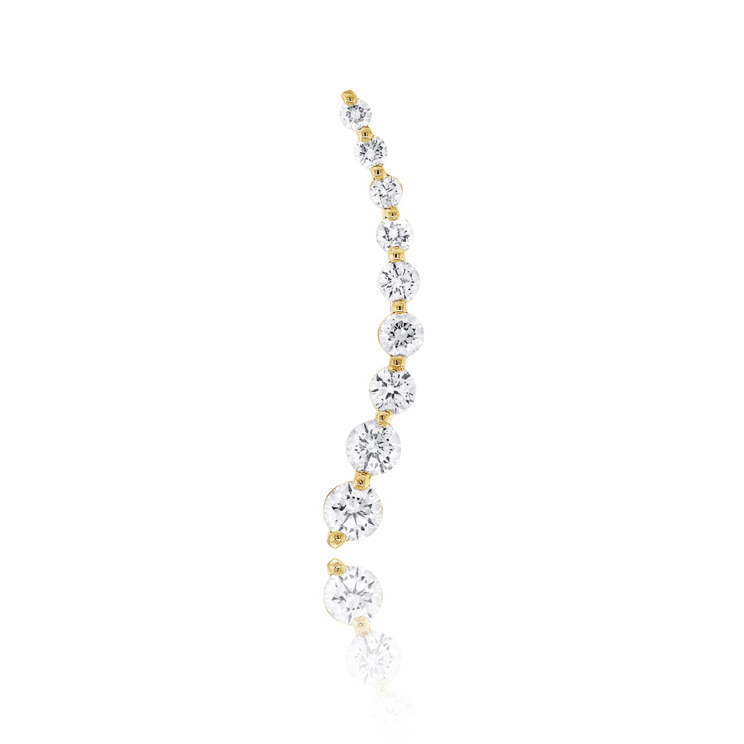 Nine Diamond Climber Earring - Earrings - The Ear Stylist by Jo Nayor