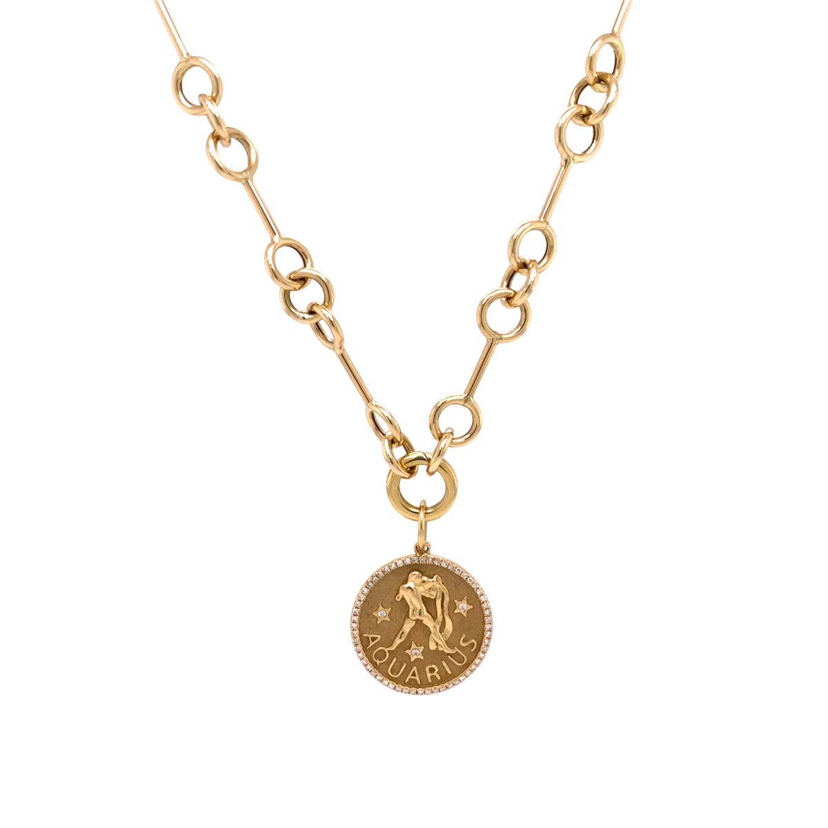 14K Gold "O" Link Necklace - Designer Gold Necklaces - Jo Nayor