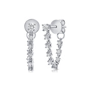 Tethered Tennis Draped Studs - Earrings - Ear Stylist by Jo Nayor