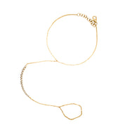 14K Diamond Tennis Hand Chain - Designer Hand Chain- Jo Nayor Designs