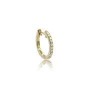 12MM Reversible White & Black Diamond Eternity Hoops - The Ear Stylist