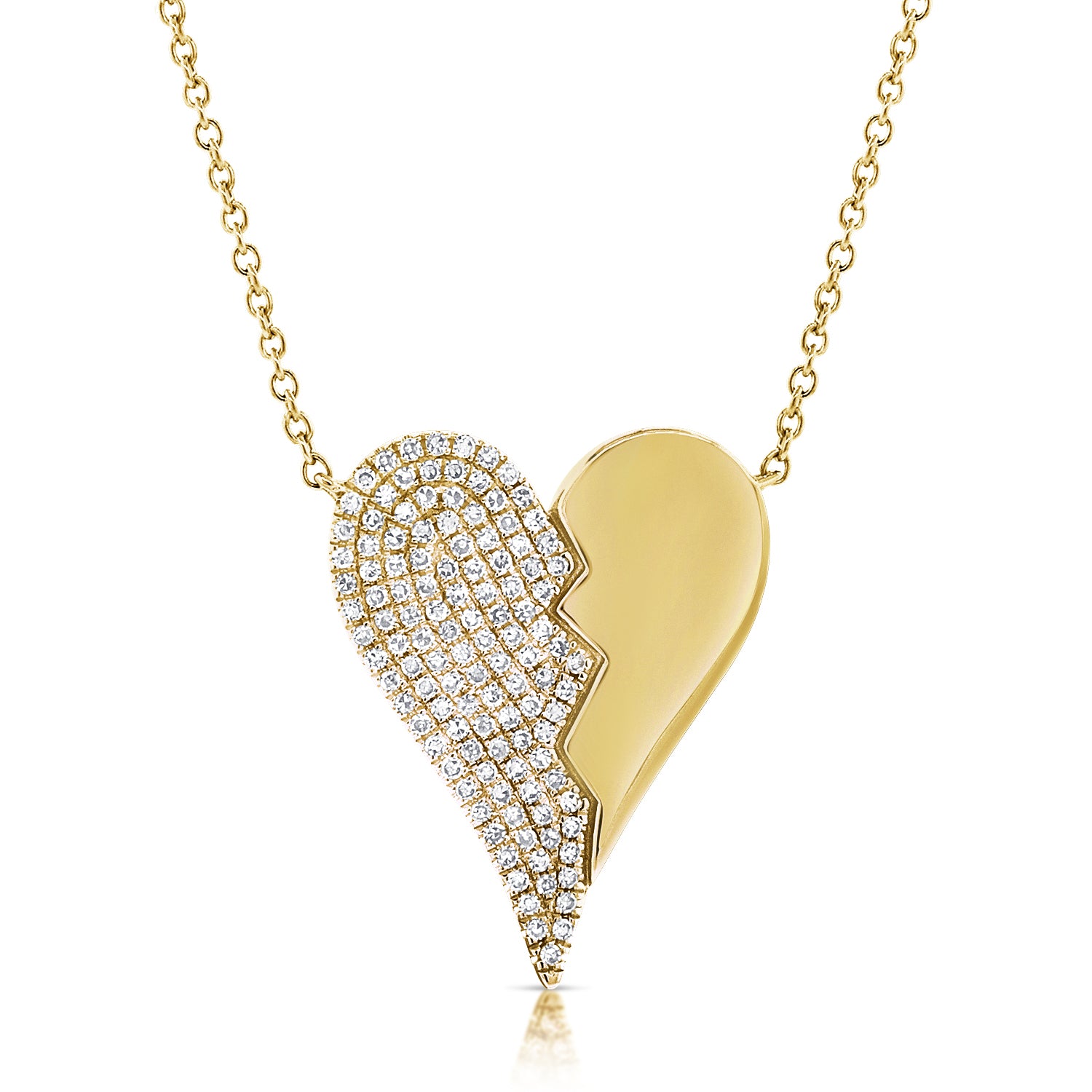 Jagged Heart Diamond Necklace - Designer Earrings - The EarStylist by Jo Nayor