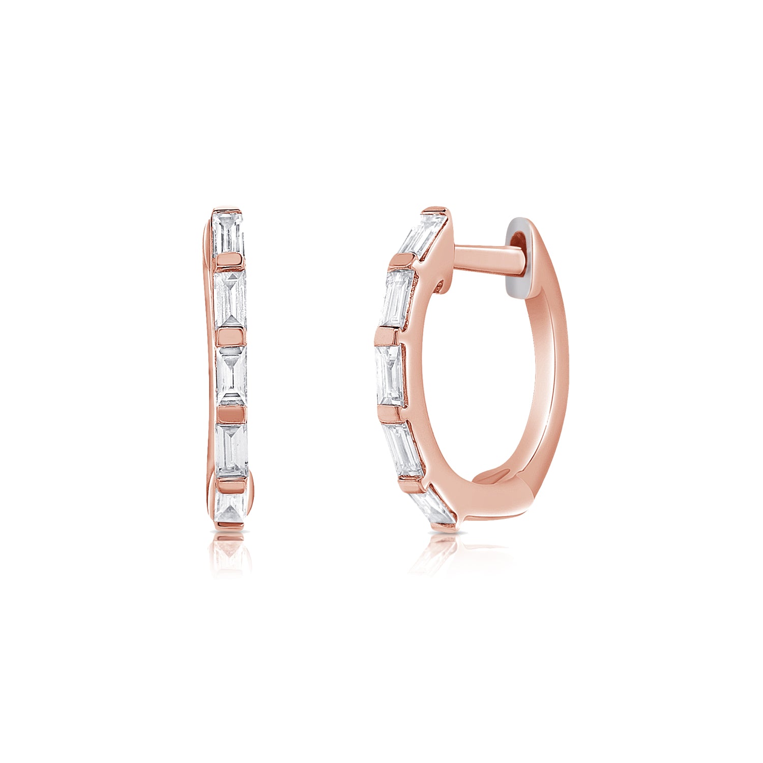 Baguette Huggie Earrings - Designer Earrings - The EarStylist