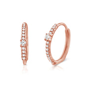 Diamond Ballerina Hoop Earrings - The Ear Stylist by Jo Nayor
