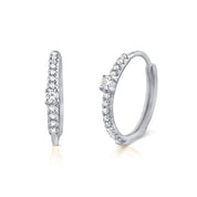 Diamond Ballerina Hoop Earrings - The Ear Stylist by Jo Nayor