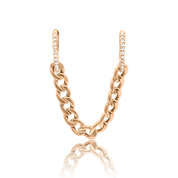 Curb Draped Diamond Hoops - Designer Earrings - EarStylist by Jo Nayor