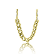 Curb Draped Diamond Hoops - Designer Earrings - EarStylist by Jo Nayor