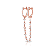 Diamond Chained Hera Hoops - Diamond Earring - Ear Stylist by Jo Nayor