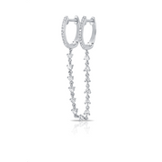 Diamond Chained Hera Hoops - Diamond Earring - Ear Stylist by Jo Nayor