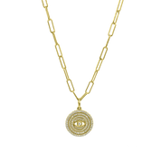 Diamond Evil Eye Coin