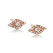 Diamond Evil Eye Stud Earring