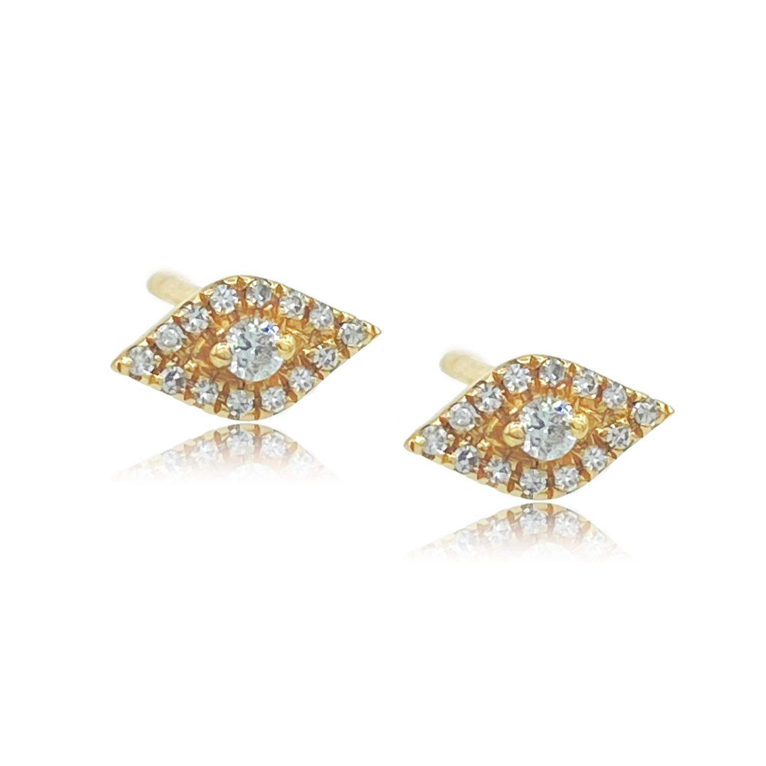 Diamond Evil Eye Stud Earring