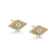 Diamond Evil Eye Stud Earring