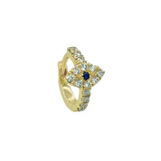 Diamond & Sapphire Evil Eye Hoops - Designer Earrings - The EarStylist by Jo Nayor