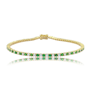 Diamond & Tsavorite Tennis Bracelet - Bracelets - Jo Nayor Designs
