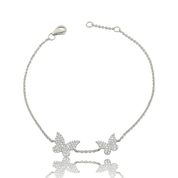Diamond Butterfly Duo Bracelet- Designer Bracelet - Jo Nayor Designs