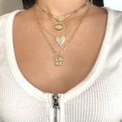 Jagged Heart Diamond Necklace - Designer Earrings - The EarStylist by Jo Nayor
