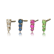 Diamond Graduated Studs - Designer Earrings - Ear Stylist by Jo Nayor