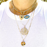 Turquoise Evil Eye Charm - Designer Earrings - The EarStylist by Jo Nayor