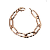 Jumbo Oval Link Bracelet with Evil Eye Heart Charm - Designer Earrings - The EarStylist by Jo Nayor