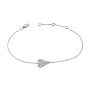Medium Diamond Heart Bracelet - Designer Bracelet - Jo Nayor