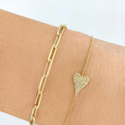 Medium Diamond Heart Bracelet - Designer Bracelet - Jo Nayor