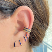 Yellow Sapphire & Gold Ear Cuff - Designer Earrings - The Ear Stylist