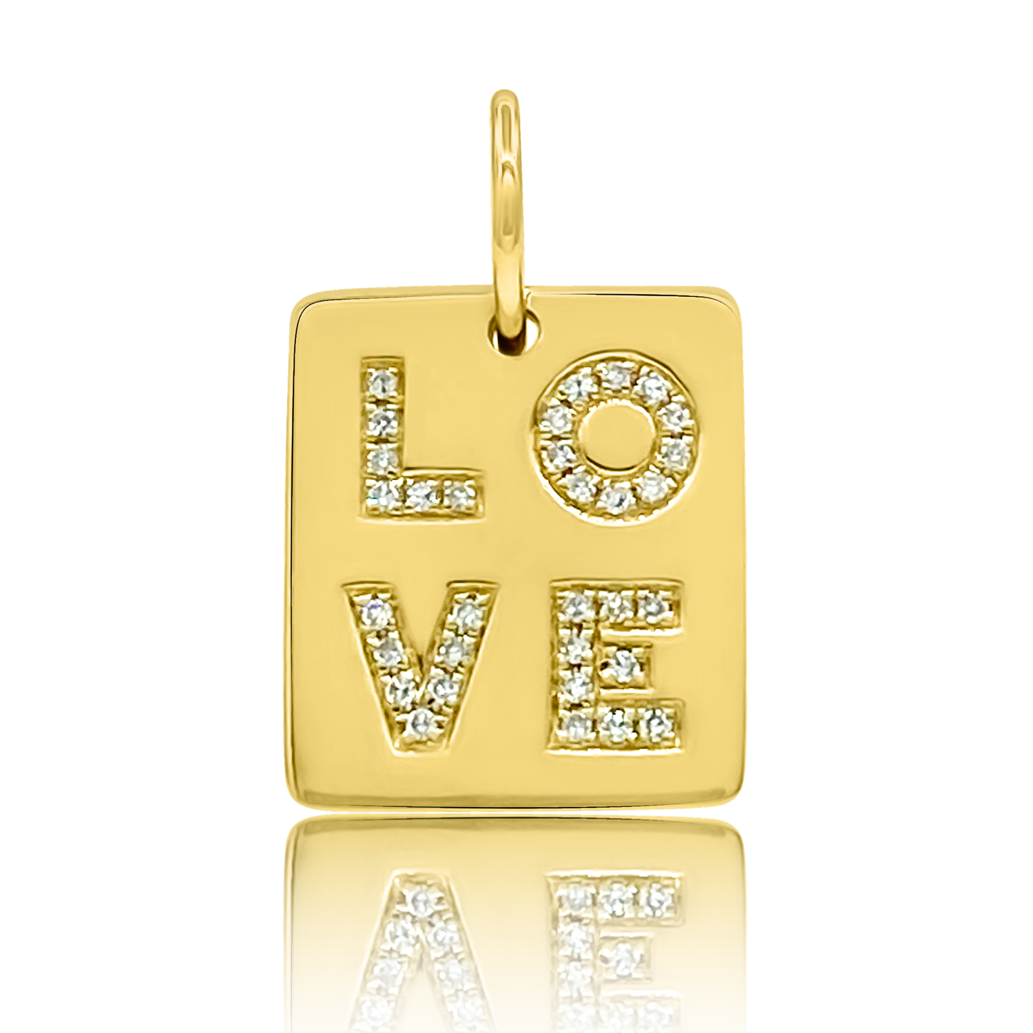 Diamond Mini Love Tag - Designer Necklaces - Jo Nayor Designs
