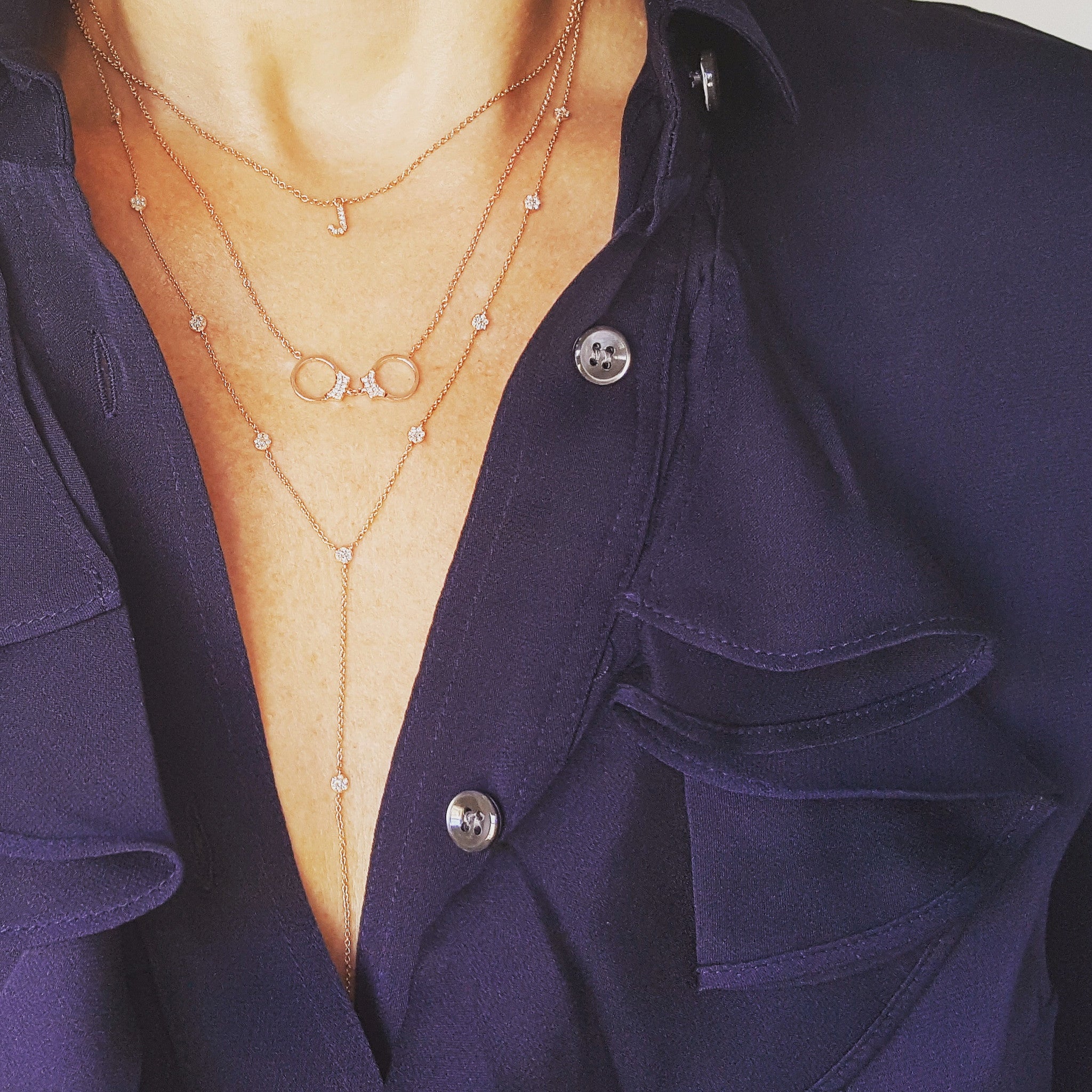 Diamond Handcuffs Necklace - The Ear Stylist by Jo Nayor