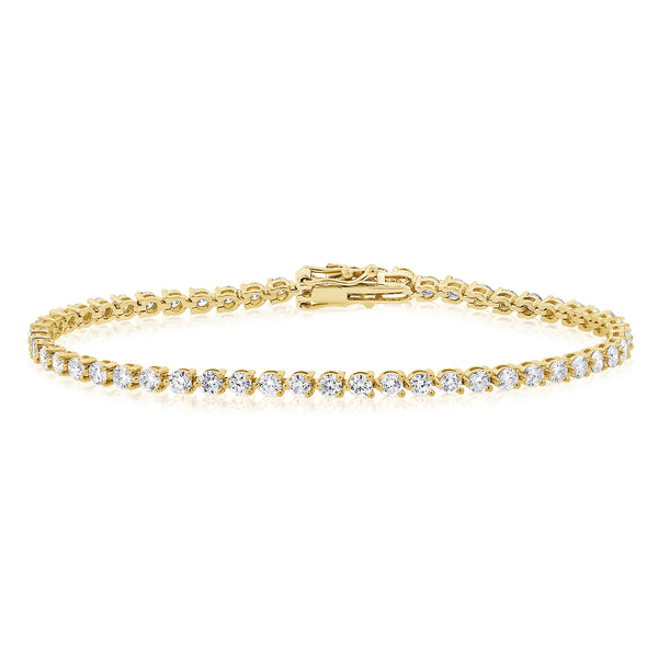 Three Prong Diamond Tennis Bracelet - Bracelets - Jo Nayor Designs