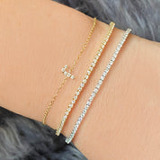 Petite 4 Prong Diamond Tennis Bracelet - Bracelets - Jo Nayor Designs