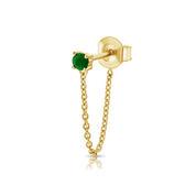 Diamond and Emerald Tethered Earrings - Earrings - The Ear Stylist