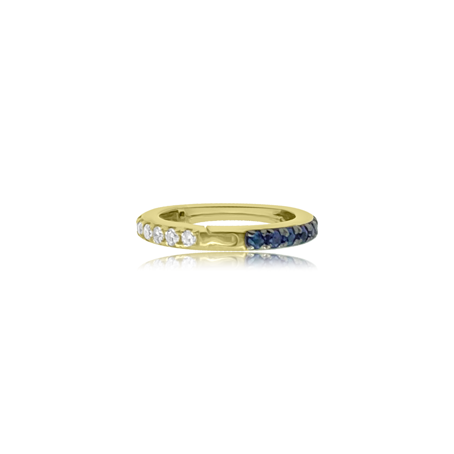 Reversible Diamond & Sapphire Eternity Hoops - Earrings - Ear Stylist