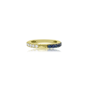 Reversible Diamond & Sapphire Eternity Hoops - Earrings - Ear Stylist