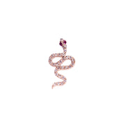 14K Gold & Diamond Snake Stud Earring - Designer Earrings - The EarStylist by Jo Nayor