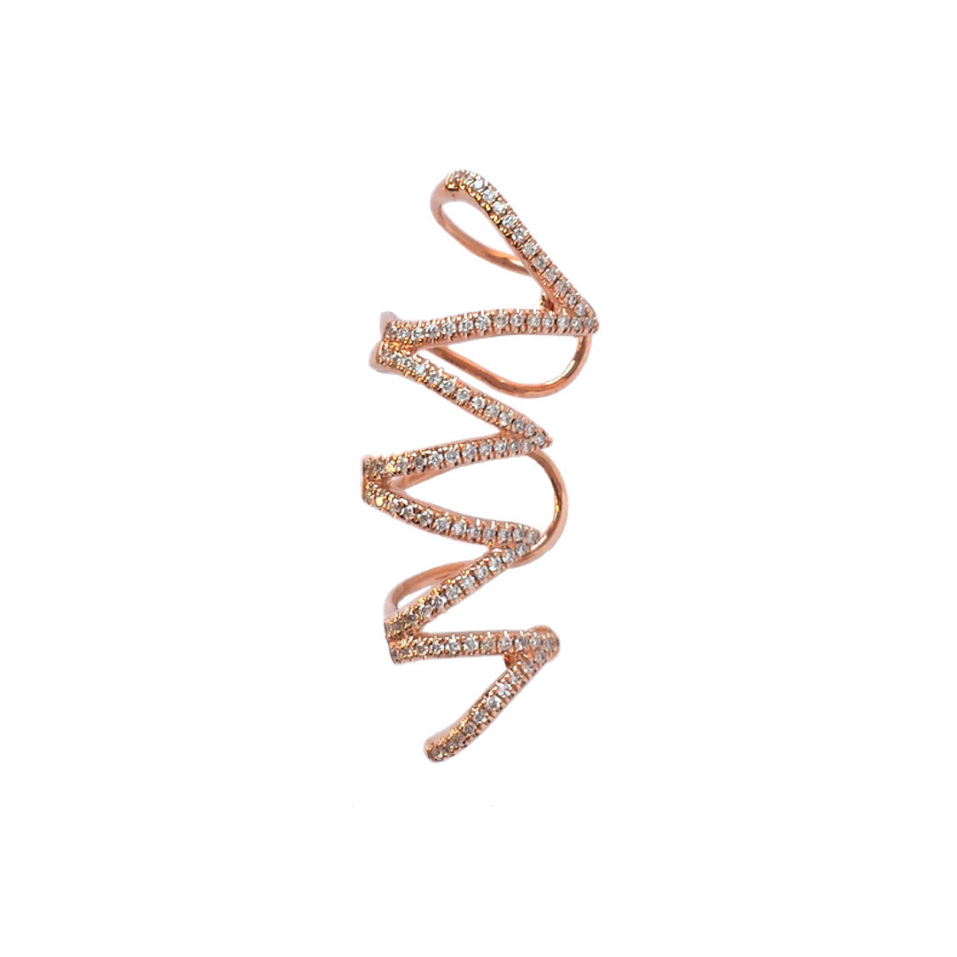Gold and Diamond Ear Topper - The Ear Stylist by Jo Nayor