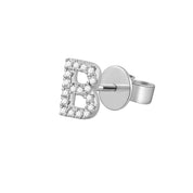 Gold and Diamond Initial Earring - The Ear Stylist by Jo Nayor