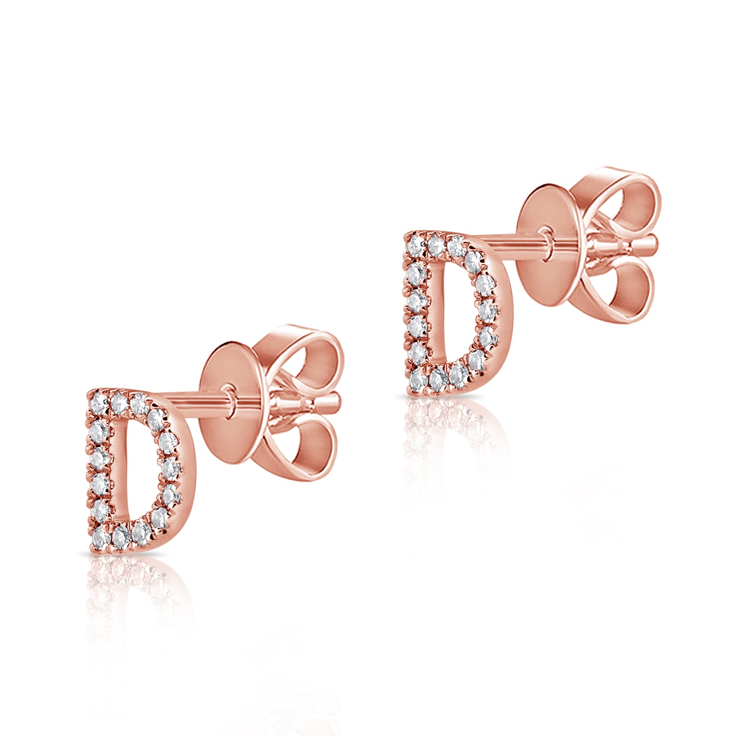 Gold and Diamond Initial Earring - The Ear Stylist by Jo Nayor