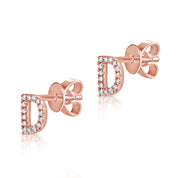 Gold and Diamond Initial Earring - The Ear Stylist by Jo Nayor
