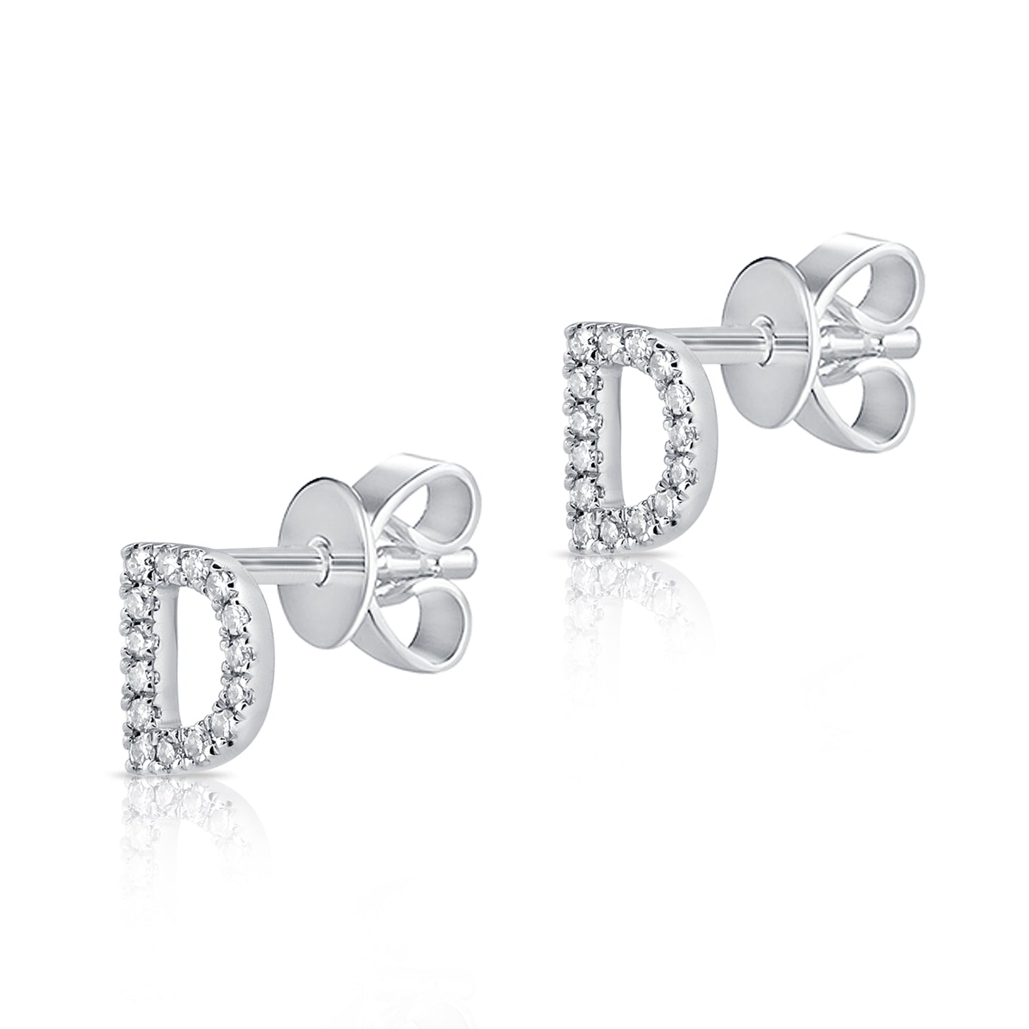 Gold and Diamond Initial Earring - The Ear Stylist by Jo Nayor