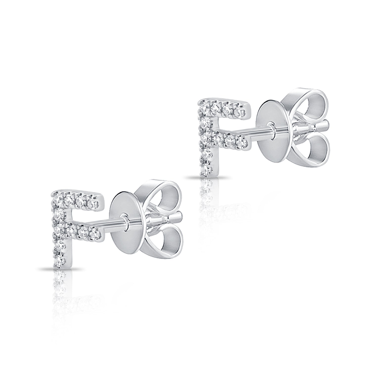 Gold and Diamond Initial Earring - The Ear Stylist by Jo Nayor