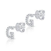 Gold and Diamond Initial Earring - The Ear Stylist by Jo Nayor