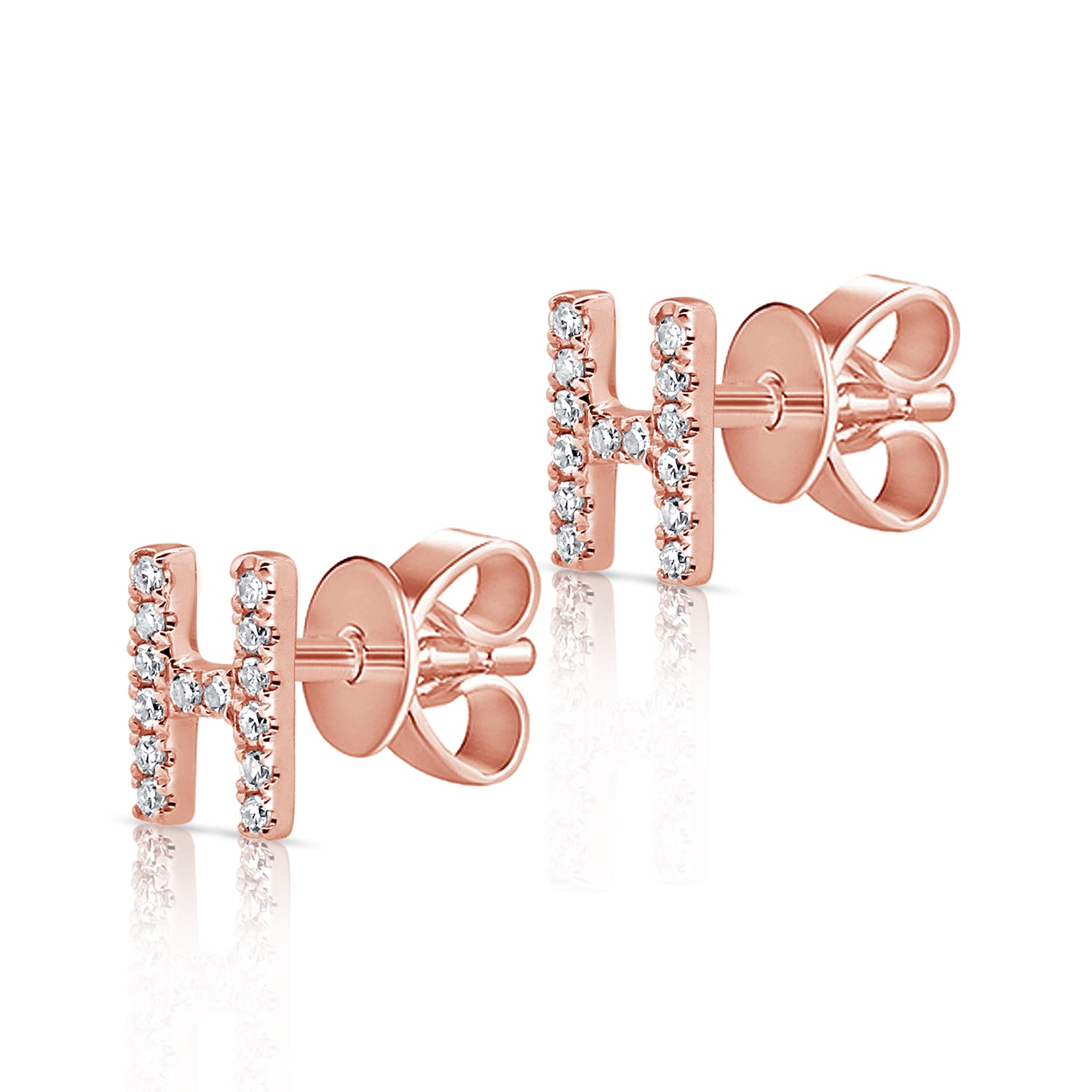 Gold and Diamond Initial Earring - The Ear Stylist by Jo Nayor