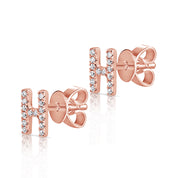 Gold and Diamond Initial Earring - The Ear Stylist by Jo Nayor