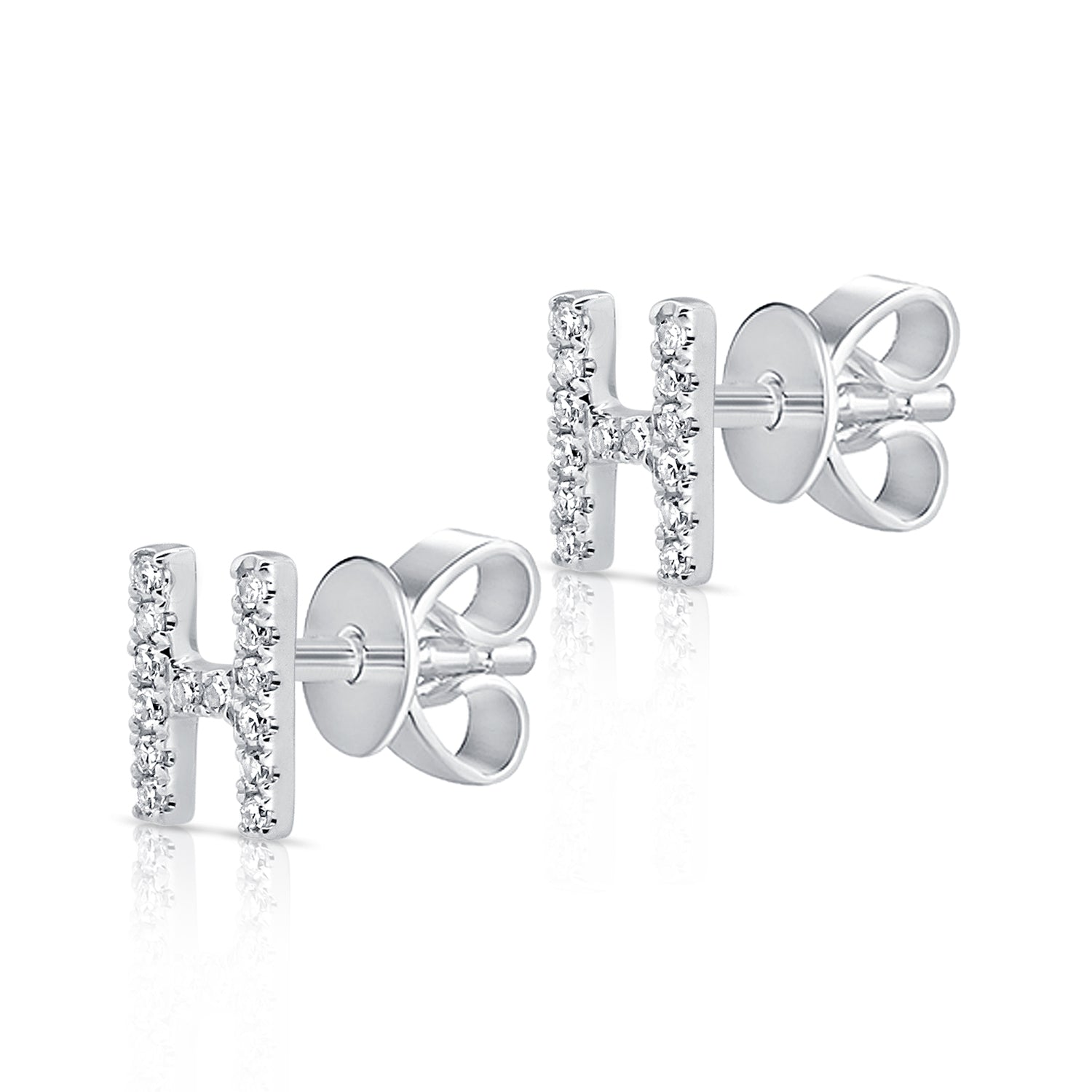Gold and Diamond Initial Earring - The Ear Stylist by Jo Nayor