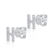 Gold and Diamond Initial Earring - The Ear Stylist by Jo Nayor