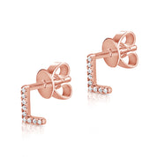 Gold and Diamond Initial Earring - The Ear Stylist by Jo Nayor